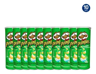 Kit 10x Batata Pringles Creme E Cebola 120g