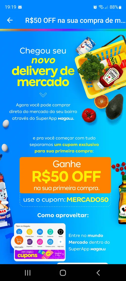 Imagem na descrição da promoção