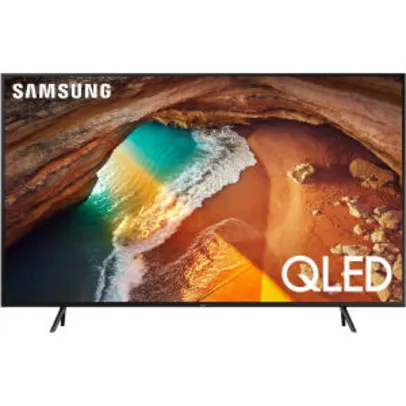 Smart TV LED 55" Samsung Q60 QLED 4K HDMI, USB e Wi-fi Modo Ambiente Preta com Conversor Digital Integrado | R$3.290
