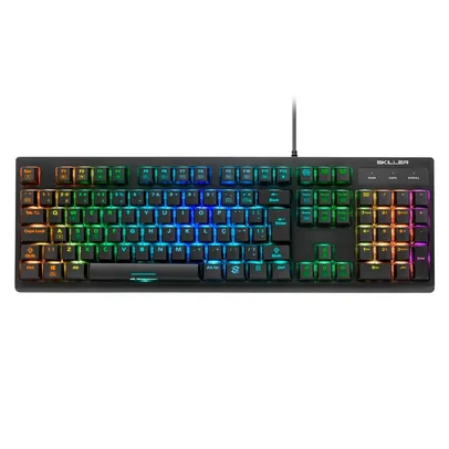 Teclado Gamer Mecânico Sharkoon Skiller, Switch Huano Blue, RGB - SGK30 Blue