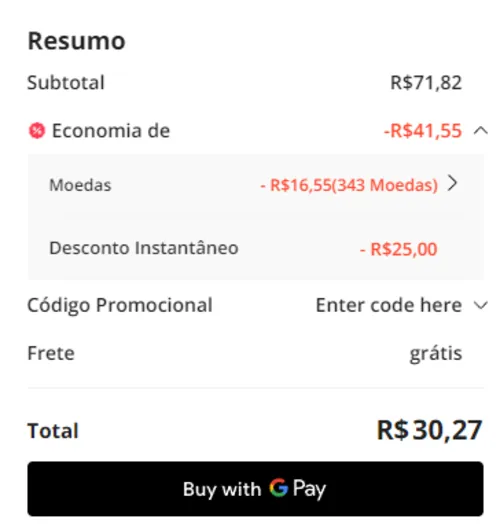 Imagem na descrição da promoção