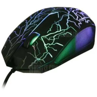 BM007 USB Wired Optical Gaming Mouse  -  BLACK  - R$ 10,36