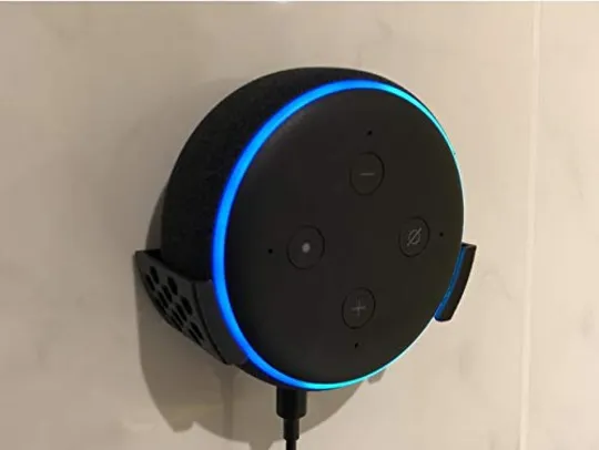 Suporte de parede para Echo Dot 3 Amazon com fixação por parafusos