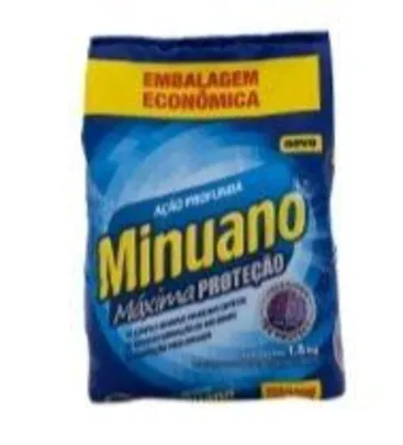 (CLIENTE OURO) Sabão em pó Minuano Máxima proteção (10unid de 1,8kg) | R$69
