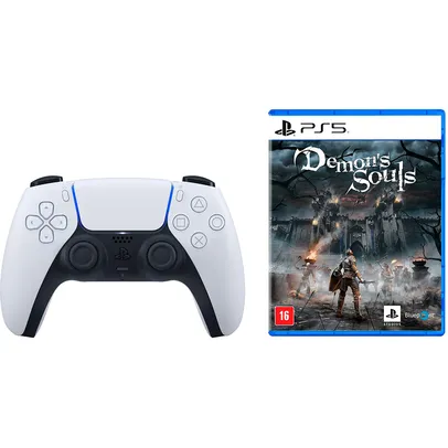 (AME R$ 441) Controle Dualsense + Game Demons Souls - PS5