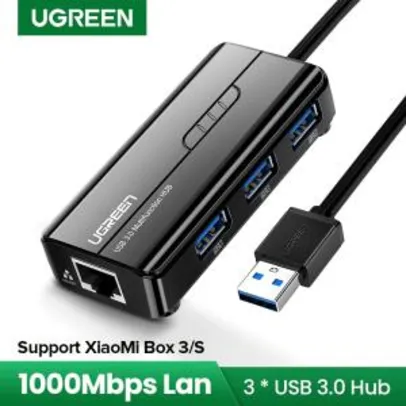 Adaptador de rede Ugreen ethernet USB 3.0 2.0 para rj45 hub | R$79
