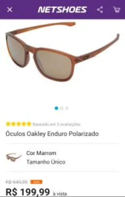 Óculos Oakley Enduro Polarizado - Marrom - R$200