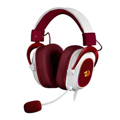 Headset Gamer Redragon Zeus X, RGB, Som Surround 7.1, Drivers 53mm, Vermelho e Branco, H510RGB-RED