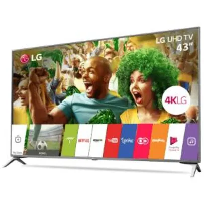 Smart TV LG Ultra HD 43" IPS 4K 43UJ6525 WebOS HDR Magic Mobile