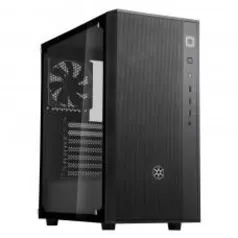 Gabinete Gamer SilverStone Fara R1, Mid Tower, Vidro Temperado, Black, Sem fonte, Com 1 Fan | R$ 270