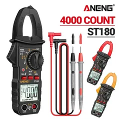 ANENG - Digital Clamp Meter, AC Multímetro Atual, Amperímetro, Tester Tensão, Amp Carro, Hz Capacitância, NCV Ohm Tool, ST180