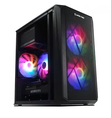 Gabinete Gamer Liketec Cycle, Mid Tower, Acrílico, M-ATX, Black, Sem Fonte, Sem Fan