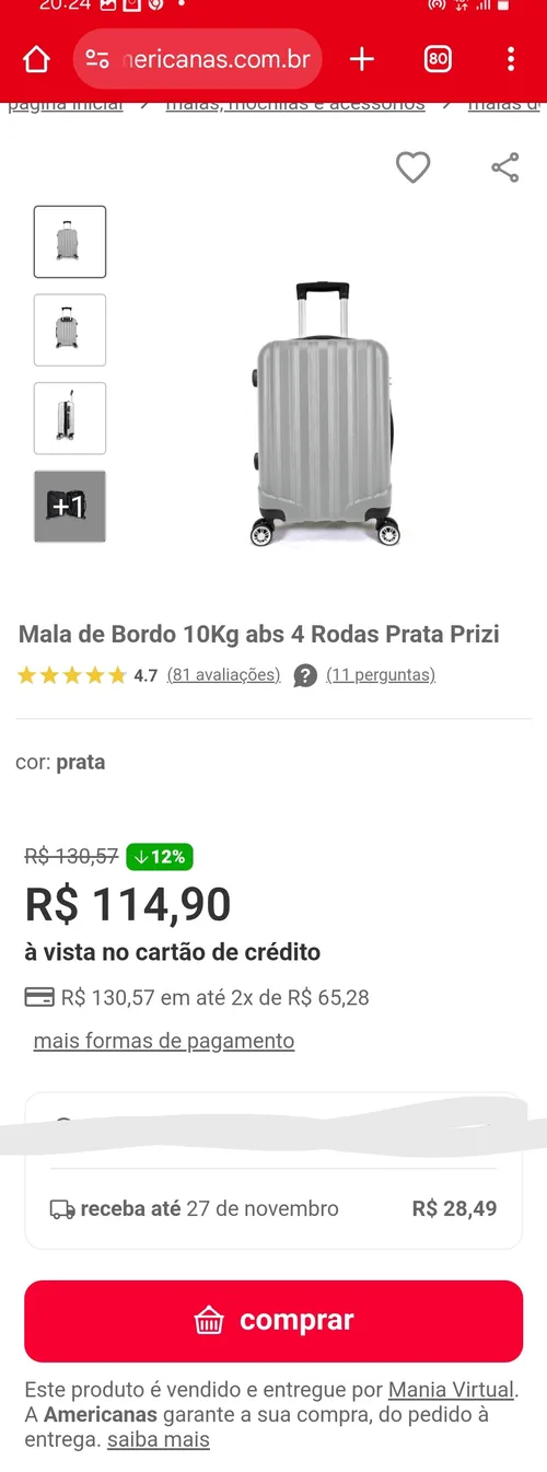 Imagem na descrição da promoção