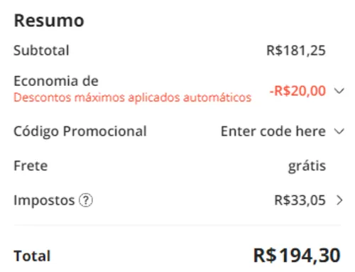 Imagem na descrição da promoção