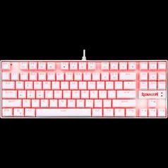 Teclado Mecânico Gamer Redragon Kumara Branco Switch Red LED ABNT2 White K552W-2-RED