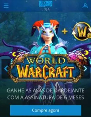 World of Warcraft - Assinatura de 6 meses + Asas de Dardejante