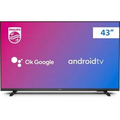 Smart TV LED 43 Philips HD, Wi-Fi, com 2 USB, 3 HDMI, 60Hz