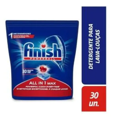 49%OFF - Detergente Máquina Lavar Louças Finish Powerball 30 Tablets | R$24