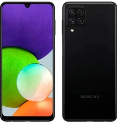 Smartphone Samsung Galaxy A22, Preto, Tela de 6.4, 4G+Wi-Fi+NFC, And. 11, Câm. Tras. 48+8+2+2MP, Frontal 13MP, 4GB RAM, 128GB