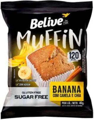 R$1,59 - Muffin Banana com Canela e Chia zero açúcar 40g