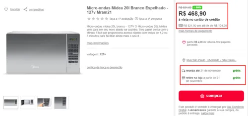 Imagem na descrição da promoção