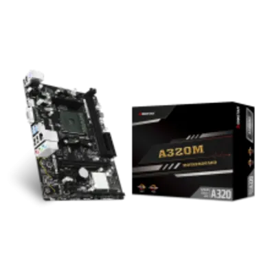 Placa Mãe Biostar A320MH, Chipset A320, AMD AM4, mATX, DDR4