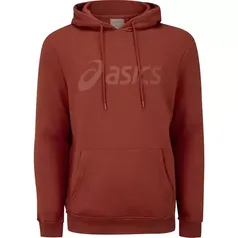 Blusa de Moletom Masculina ASICS com Capuz Canguru Fechado Fleece