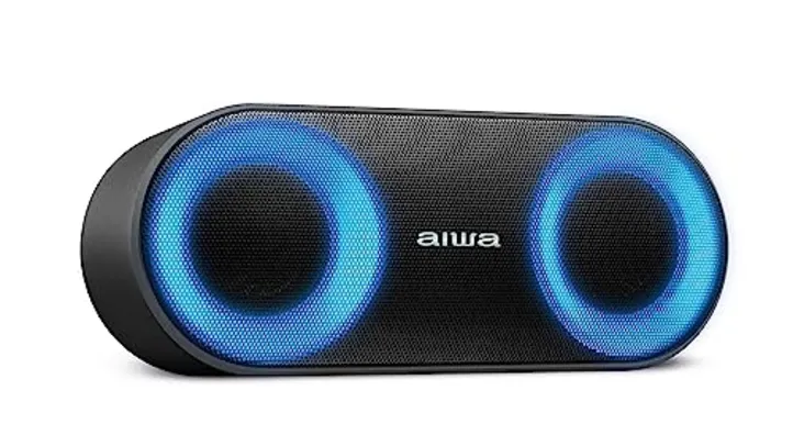 Saindo por R$ 229,99: Caixa de Som Speaker, Aiwa, Bluetooth, Luzes Multicores, IP65 - AWS-SP-01 | Pelando