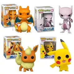 Bonecos Funko Pokémon - 14 variações - Pikachu, Bulbasauro, Psyduck - Action Figure, Colecionável