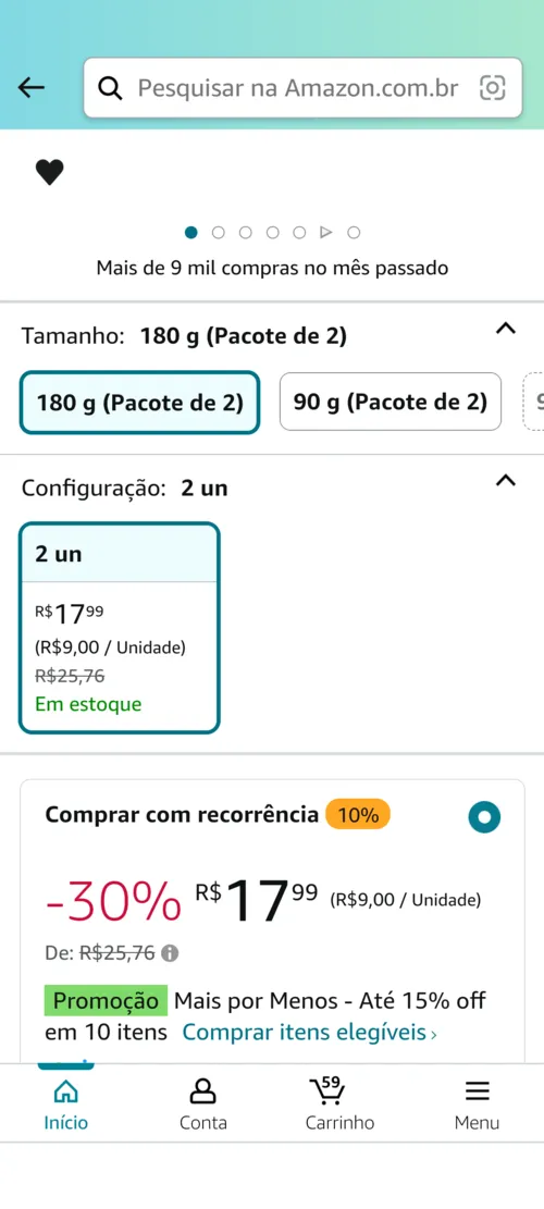 Imagem na descrição da promoção