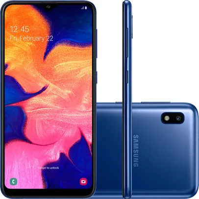 Smartphone Samsung Galaxy A10 32GB Dual Chip Android 9.0 Tela 6.2" Octa-Core 4G Câmera 13MP - Azul