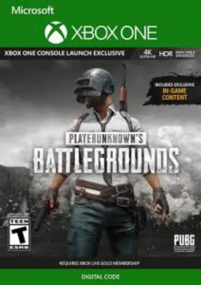 PlayerUnknown's Battlegrounds (PUBG) Xbox One - R$35