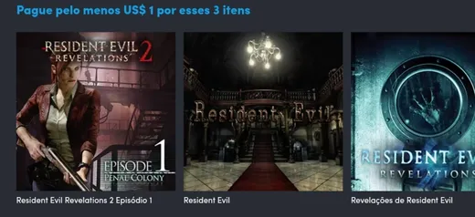  Steam | Bundle 3 jogos da franquia Resident Evil 