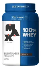 Whey 100% Max Titanium 900g sabor chocolate