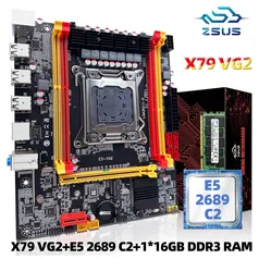 [ComTaxa/App] Kit Placa mãe Zsus X89 Vg2 + Processador Xeon E5 + 16GB Memória RAM ECC.