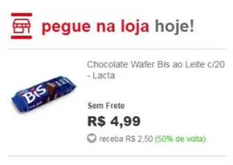 Chocolate Wafer Bis Lacta - [50% AME - 2,50] | R$5 (Compre e pegue na loja)