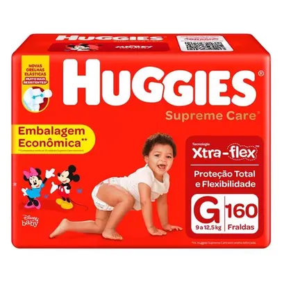 Fralda Huggies Supreme Care Tamanho G 160 Fraldas Descartáveis