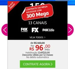 Tim Live Fibra - 300 MEGA - R$96