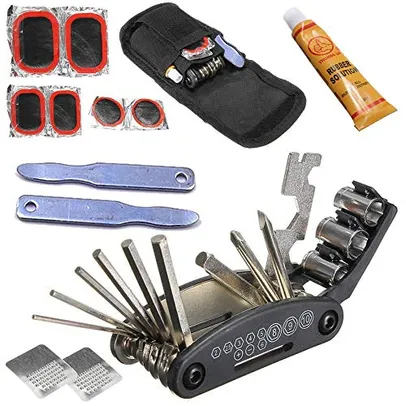 Kit Ferramentas Bicicleta Reparo Pneu Chave Manutenção CBRN0012