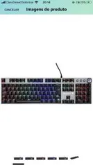 Teclado Gamer Mecânico K7 PLUS RGB ABNT2 - R$212