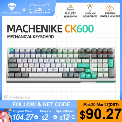 Teclado mecânico de machenike ck600