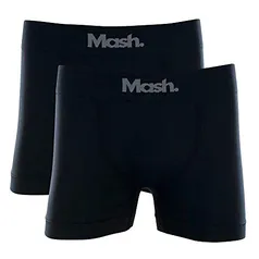 Kit 2 Cuecas Boxer Micr S/Cost, Mash, Masculino, Preto/Preto, G