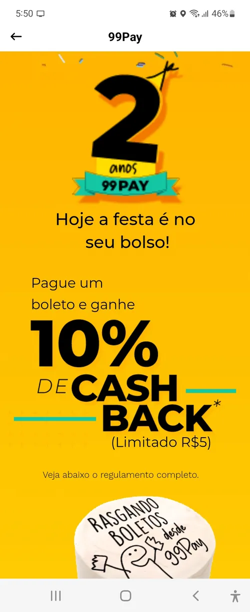 Imagem na descrição da promoção