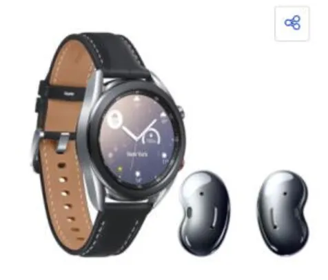 Smartwatch Samsung Galaxy Watch3 LTE + Fone de Ouvido Bluetooth Samsung Galaxy Buds| R$1999