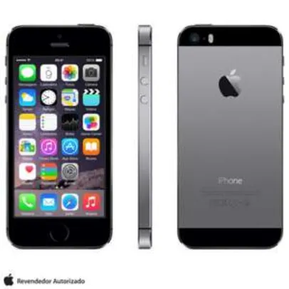 [Fast Shop] iPhone 5s Space Gray, com Tela de 4”, 4G, 16 GB e Câmera de 8 MP - ME432BR/A por R$ 1763