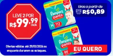 Fralda Pampers Pants Ajuste Total Max