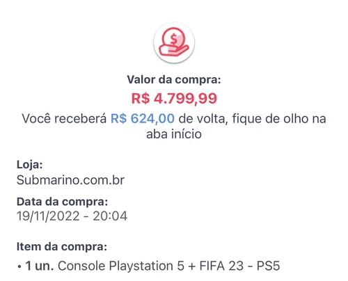 Imagem na descrição da promoção