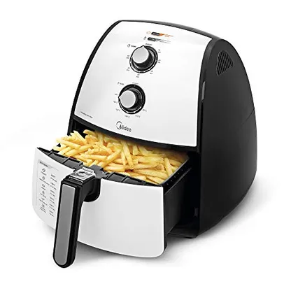 Midea - Fritadeira, Airfryer Sem Óleo, 220V, 4L, Preto e Branco