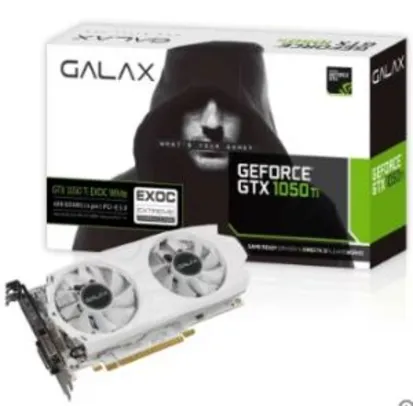 Placa de Vídeo Galax Geforce GTX 1050 Ti EXOC White 4GB GDDR5 50IQH8DVP1WT Pci-Exp - R$756 ((CORRE!!!!))