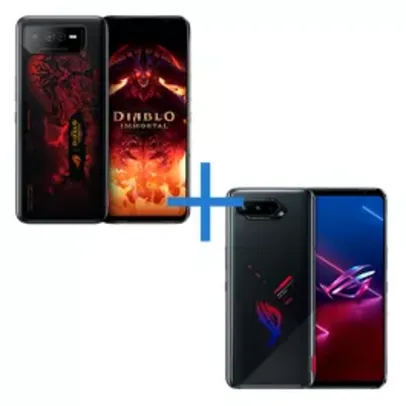 Smartphone ASUS ROG Phone 6 Diablo Edition Preto + Smartphone ASUS ROG Phone 5s 8GB/ 128GB Preto